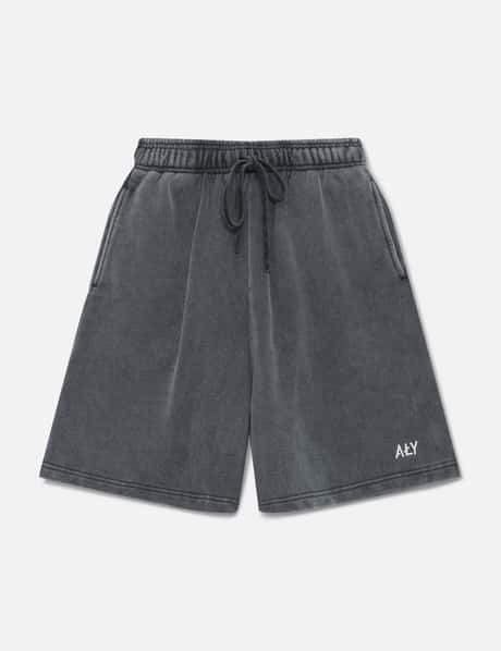 Aly "Logo Embroidery Washed Black" Shorts