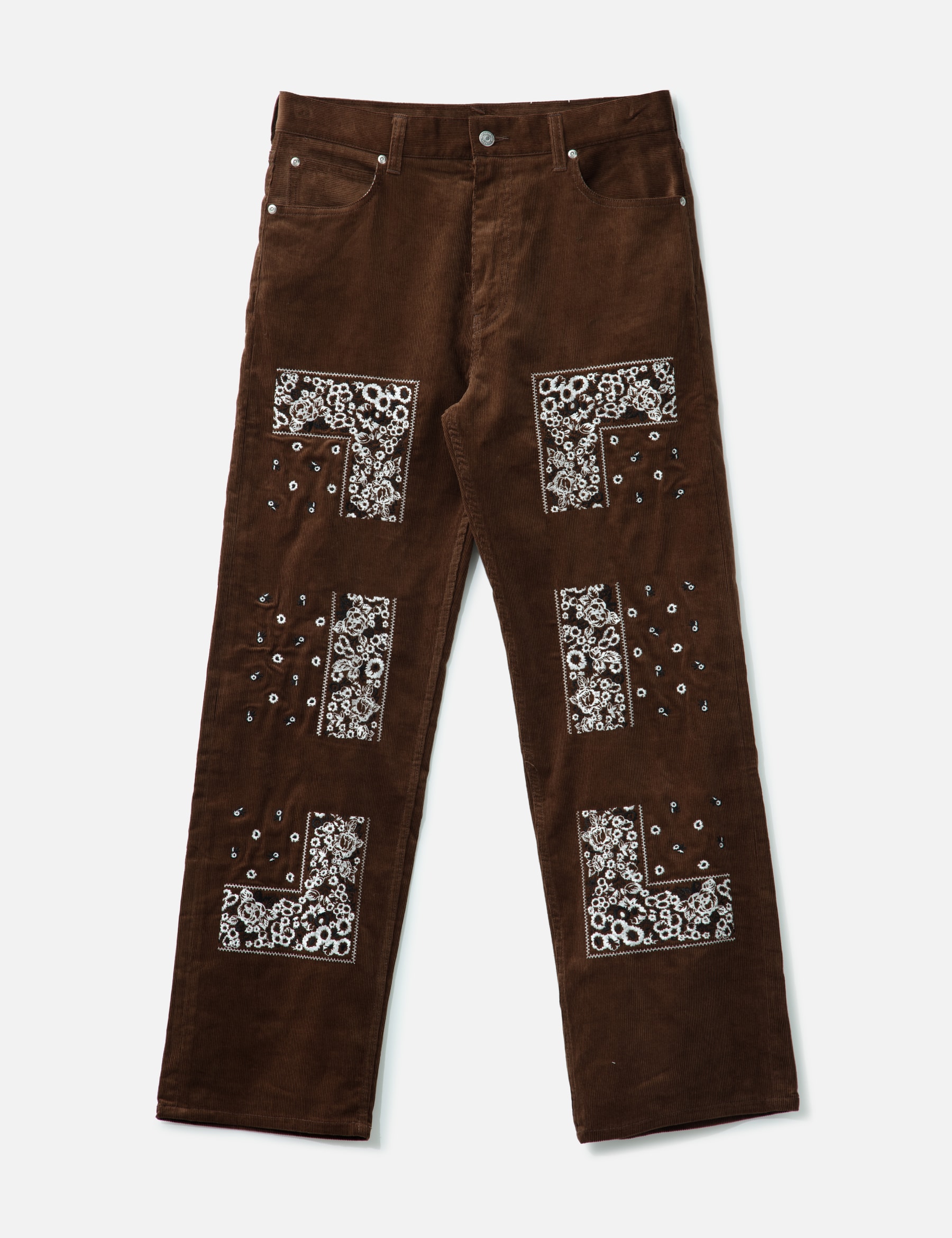 Bandana Embroidery Corduroy Pants view 16