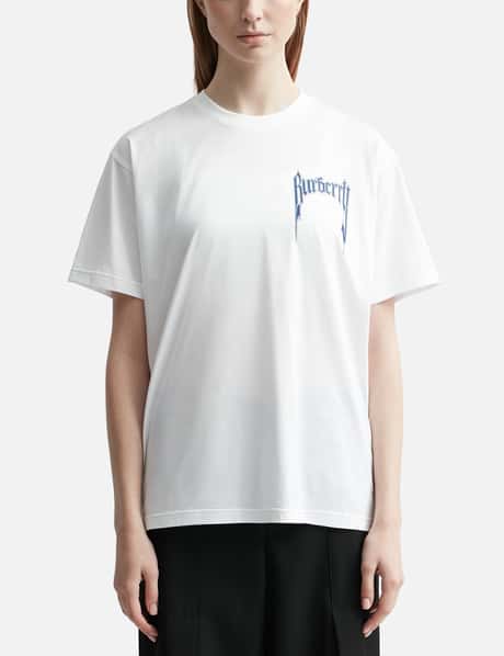Burberry ロゴプリント コットン オーバーサイズ Tシャツ