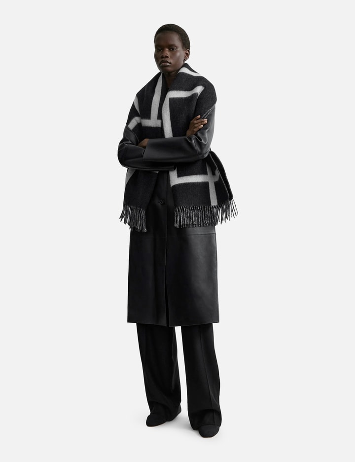 TOTEME Monogram Brushed Wool Scarf
