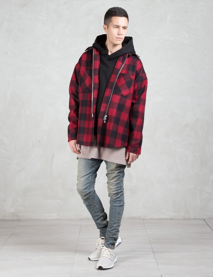 Wool Zip-Up Flannel Jacket Placeholder Image