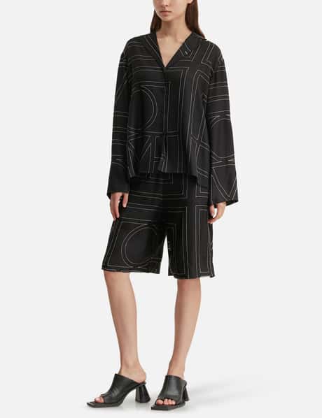 Monogram Silk PJ Top view 14