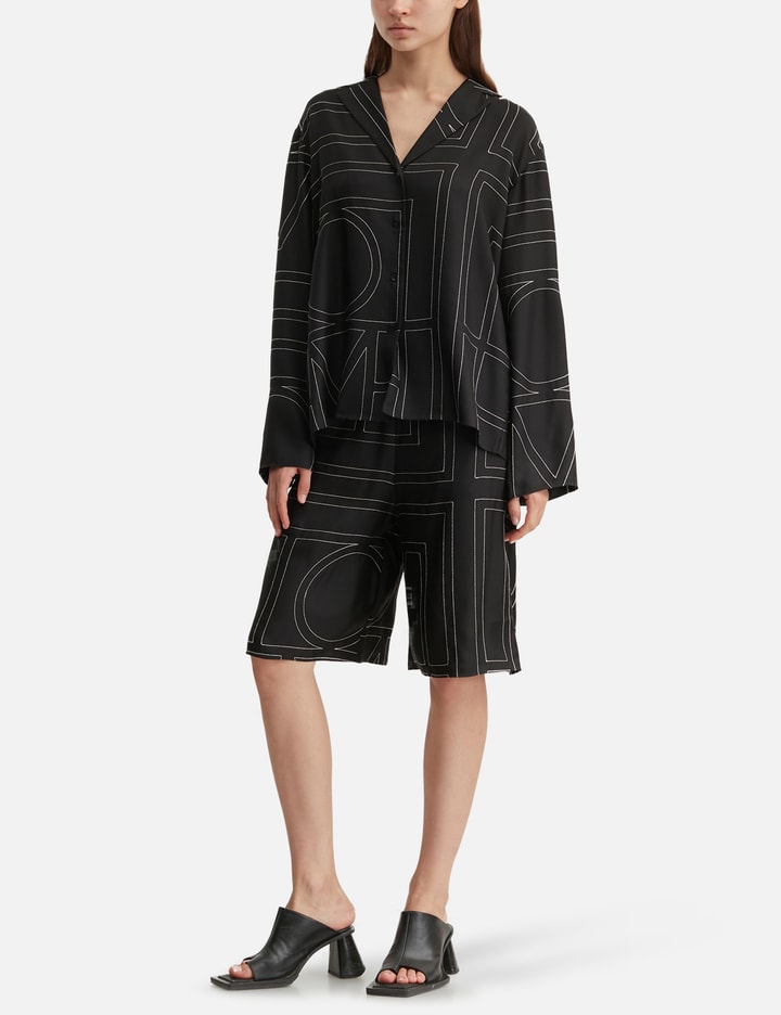 TOTEME Monogram Silk PJ Top