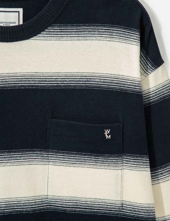 Wooyoungmi Ivory Striped Long-Sleeve T-Shirt