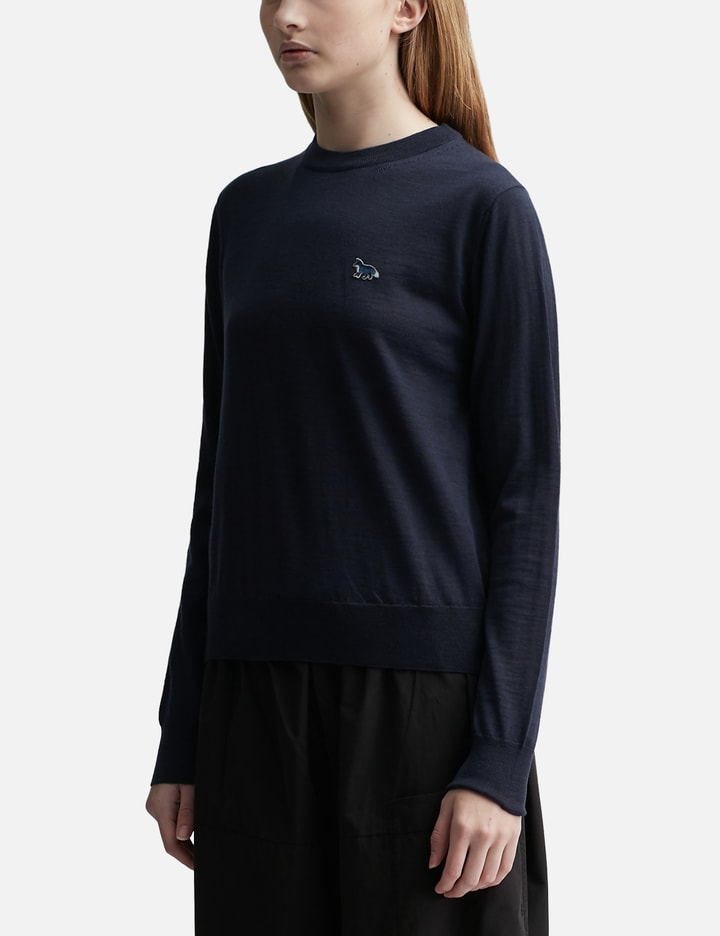 Maison Kitsuné W Baby Fox Patch Regular Jumper In Blue