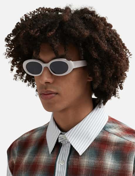 Gentle Monster - GM X MM OVAL SUNGLASSES WITH LEATHER | HBX 