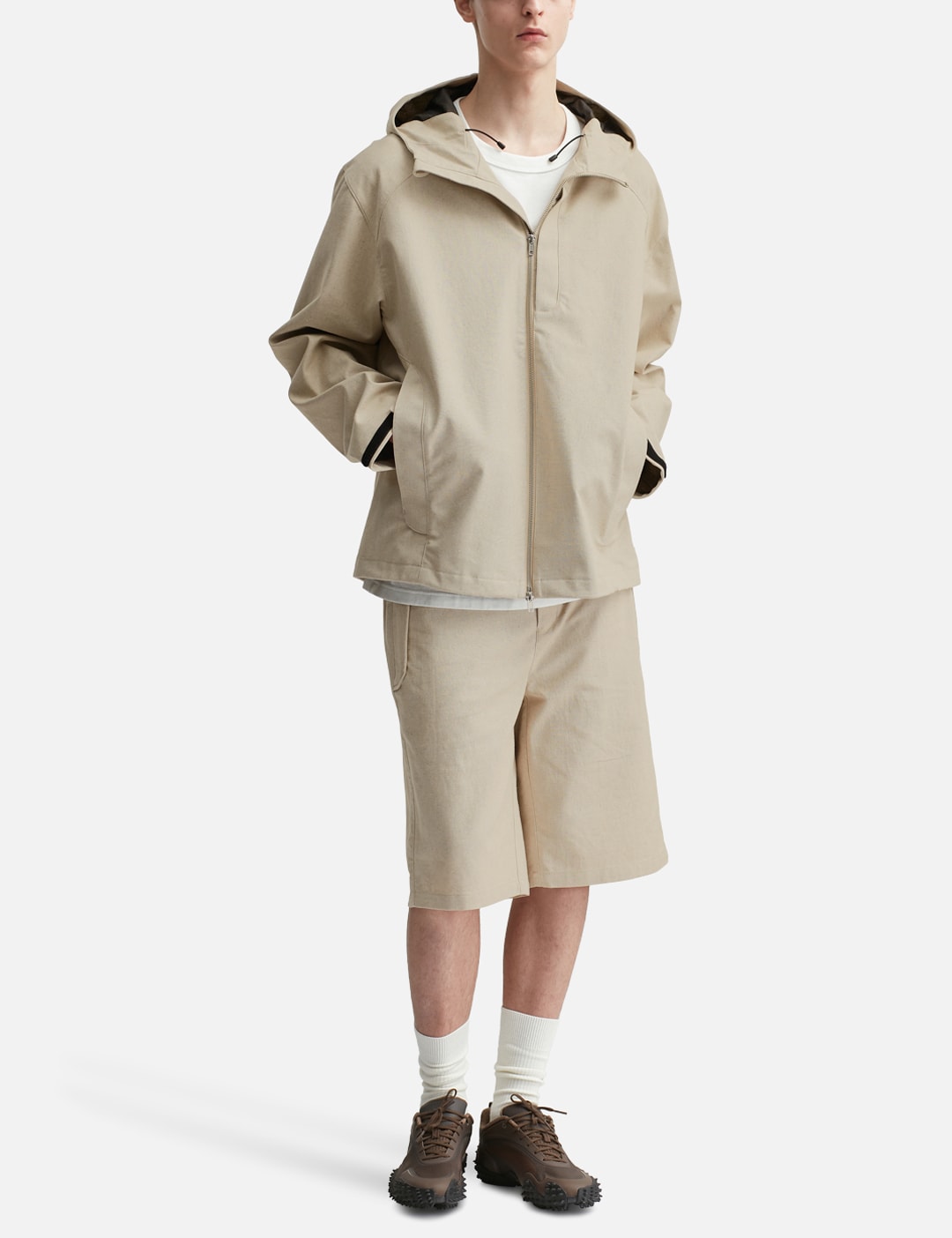 Path Linen Cotton Mixed Shorts view 15