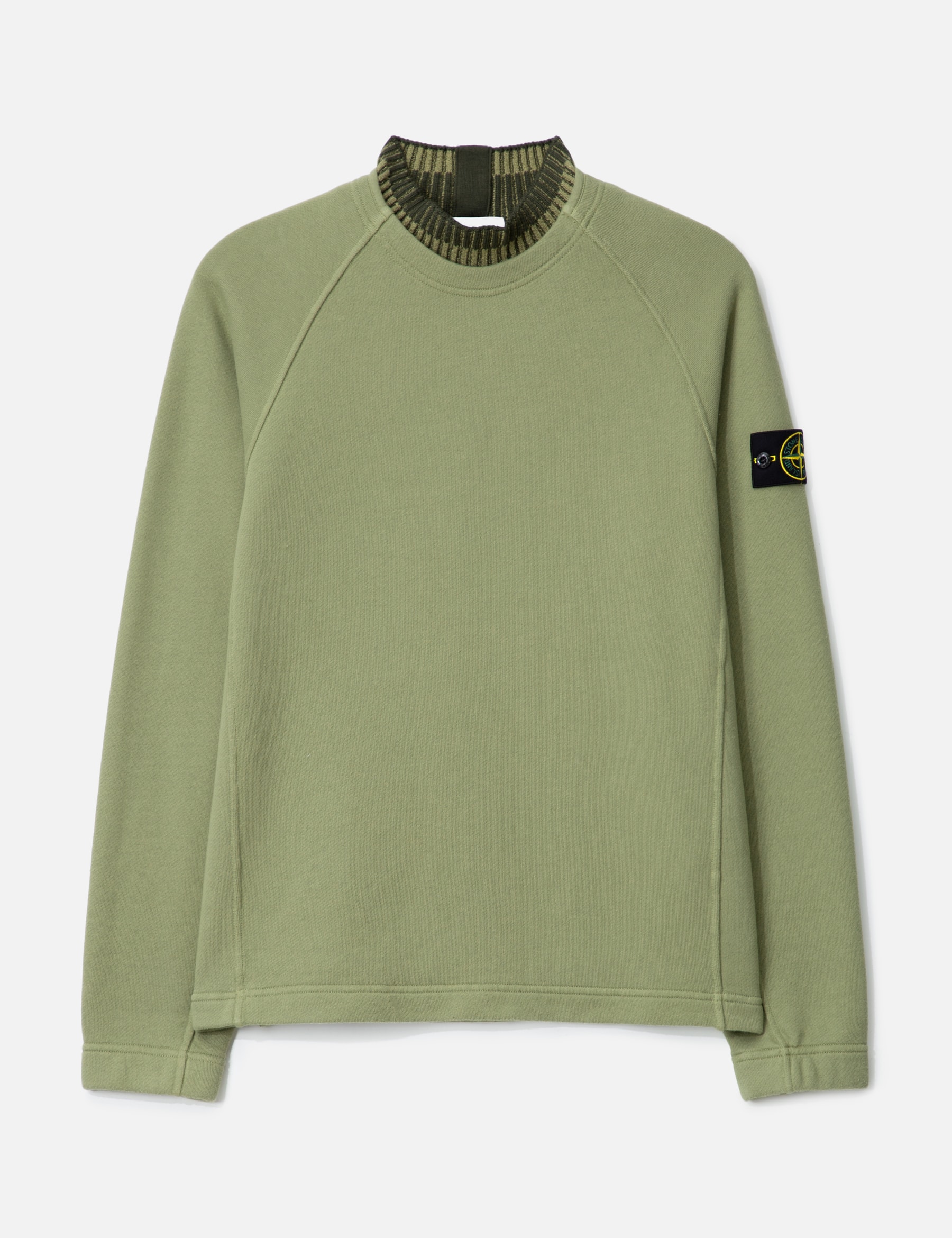 Organic Cotton Diagonal Fleece Crewneck Sweatshirt view 16
