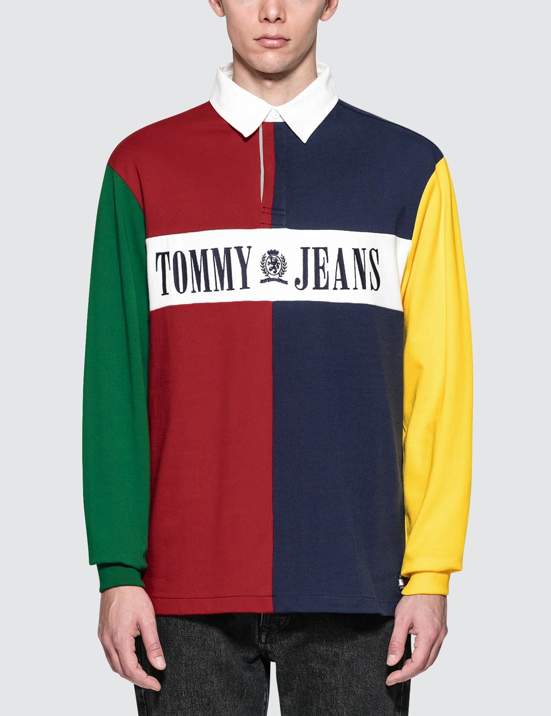 Tommy Jeans 90s Colorblock Rugby Shirt HBX