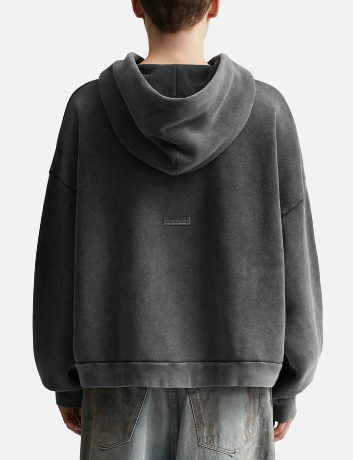 Shop Acne Studios Hooded Swaeter Logo Patch In Black