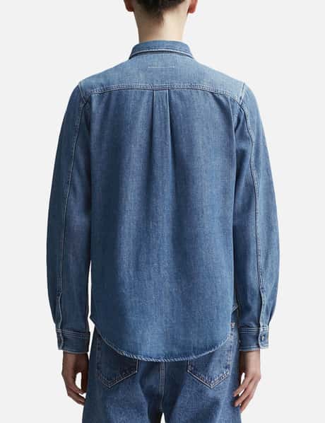 MM6 Maison Margiela - バイカラー デニム シャツ | HBX - ハイプ  