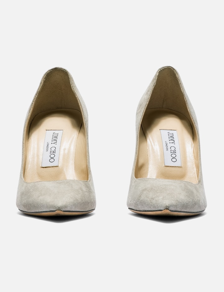 Jimmy Choo Anouk Leather Heels In Gray