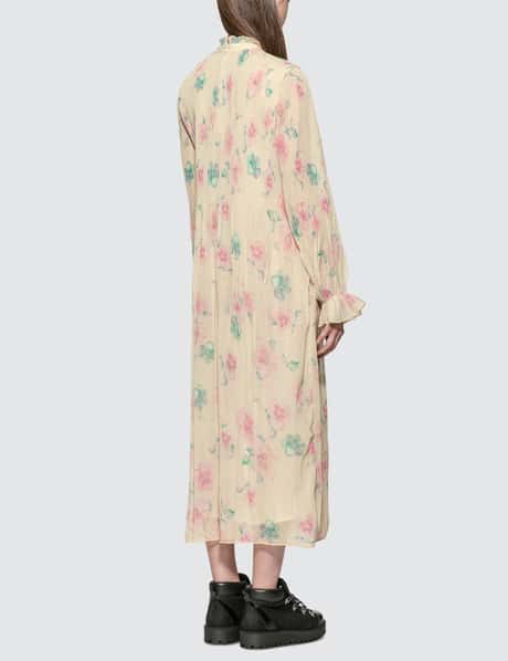 Ganni - Floral Pleated Georgette Dress | HBX