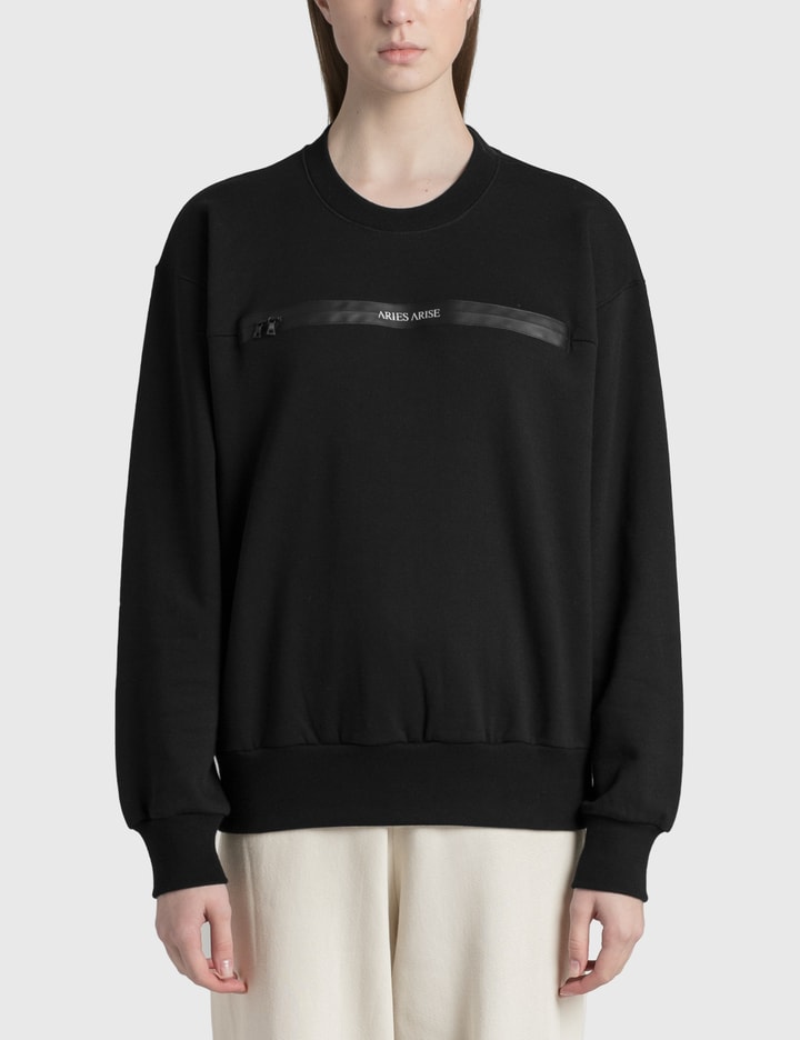 Aries Zip Sweatshirt In Black