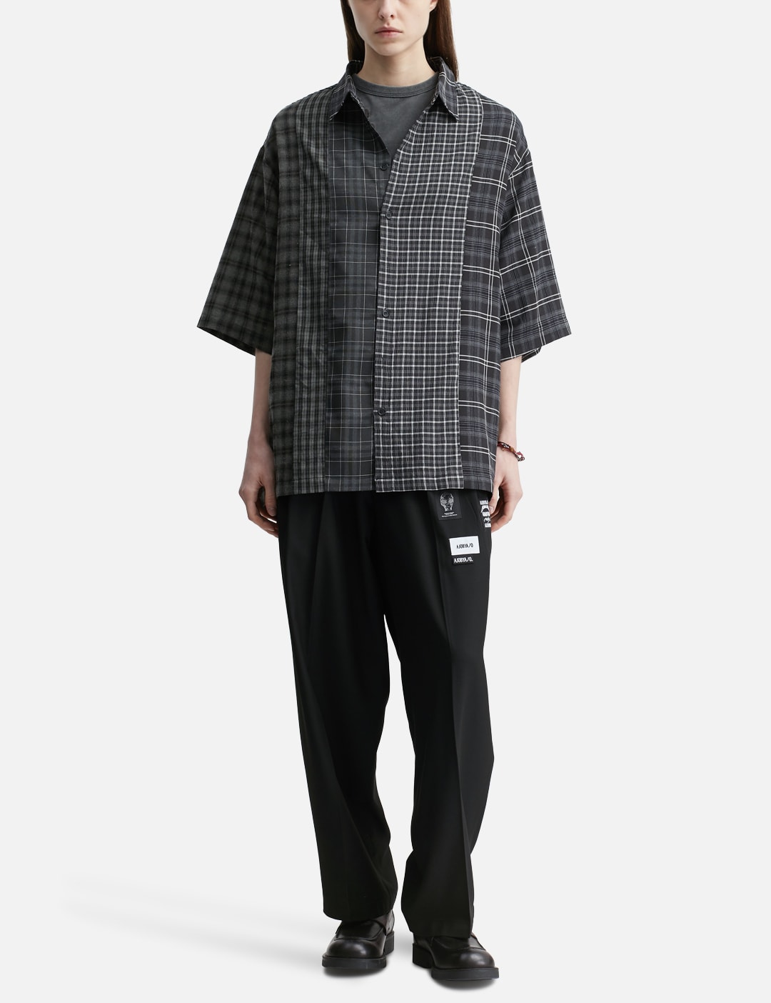 Check Mixed Short Sleeve Shirt view 15