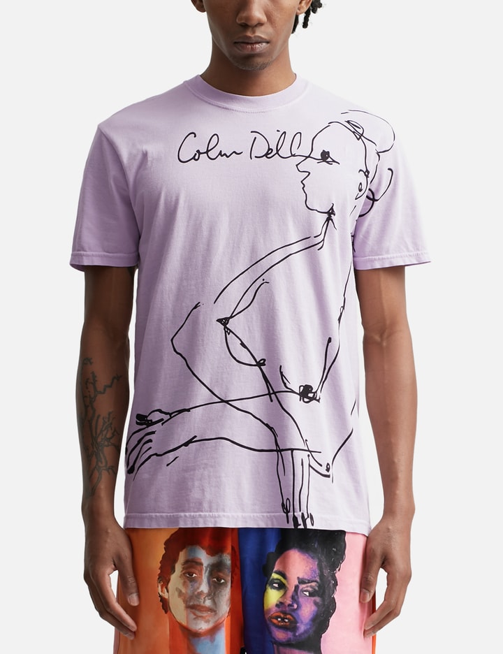 Kidsuper Colm Dillane Signature Portrait Ss T-shirt In Purple
