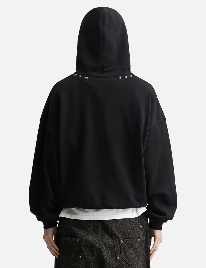"Andy" Black Studded Hoodie view 4