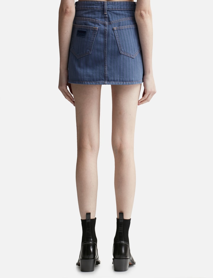 Stripe Overdyed Denim Mini Skirt Placeholder Image