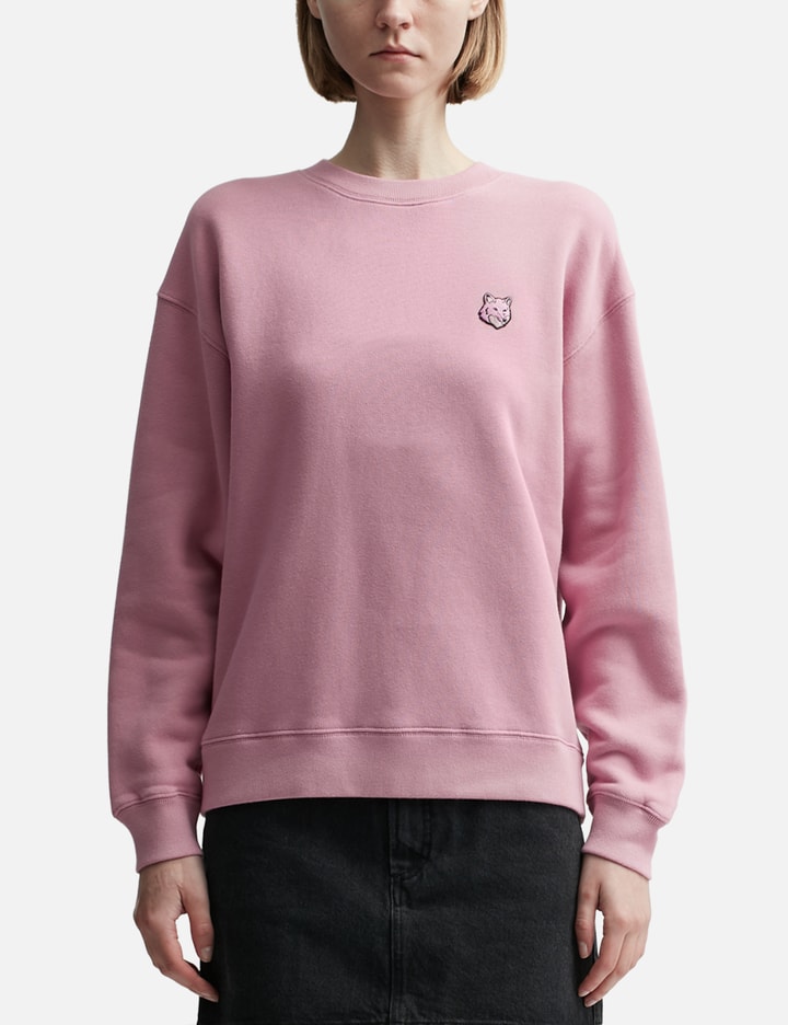 Maison Kitsuné Bold Fox Head Patch Comfort Sweatshirt In Pink