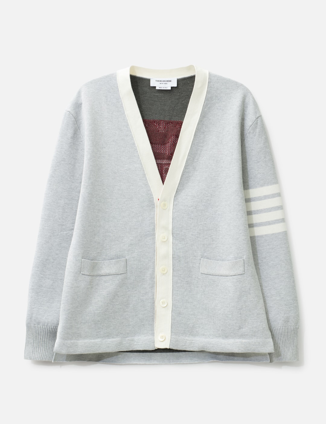 Crest Intarsia Jacquard 4-Bar Rugby Fit Cardigan