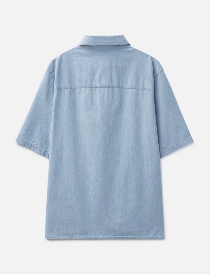 Maison Kitsuné Relaxed Short Sleeve Shirt In Blue