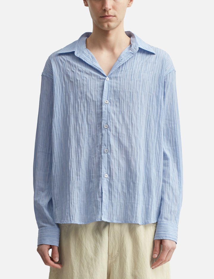 COOR Semi-Overfit Wrinkle Stripe Shirt