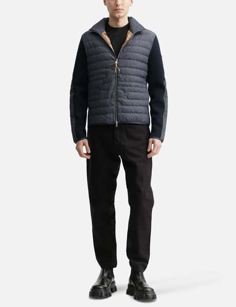 Padded Snake-Quilted Denim Cardigan view 14