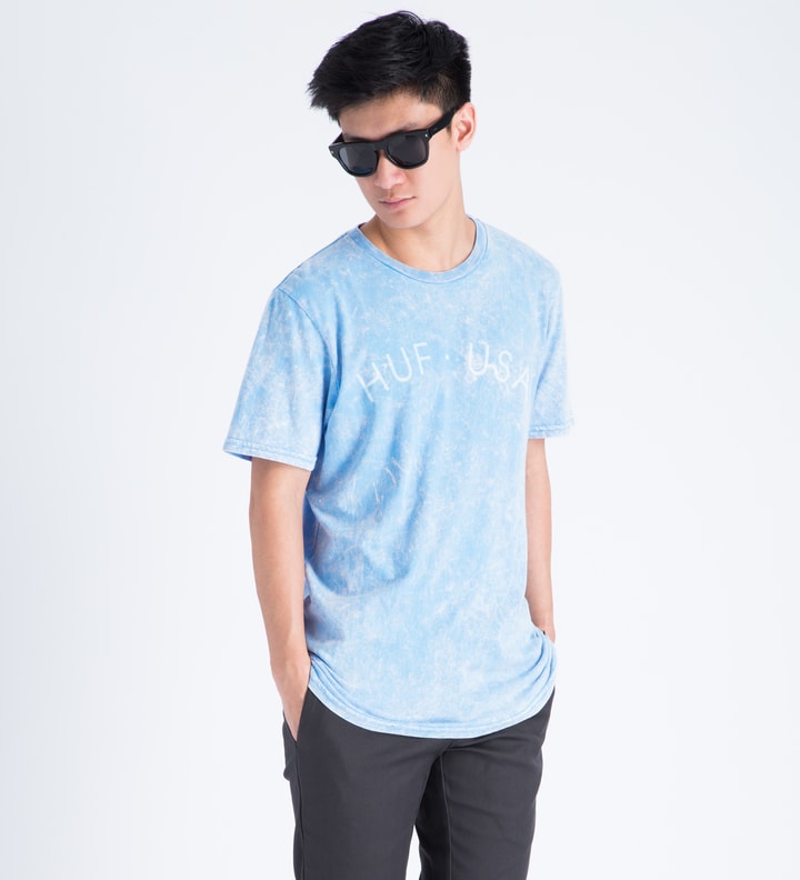 Light Blue HUF USA Washed T-Shirt Placeholder Image