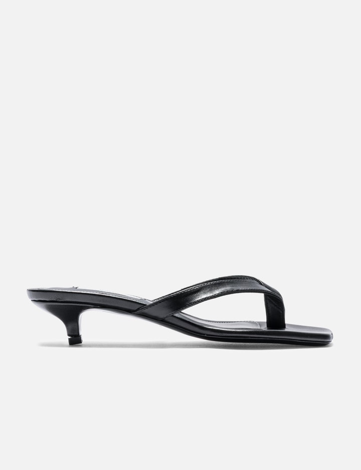 Leather Heeled Flip Flops