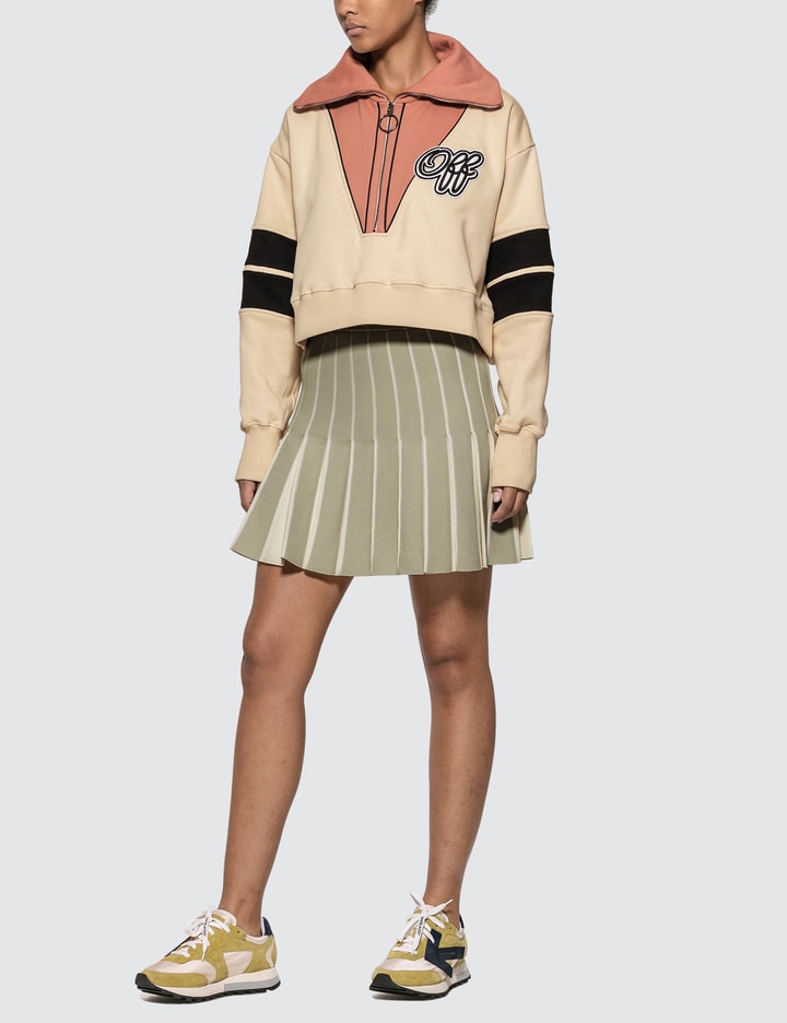 Intarsia Crop Sweatshirt Placeholder Image