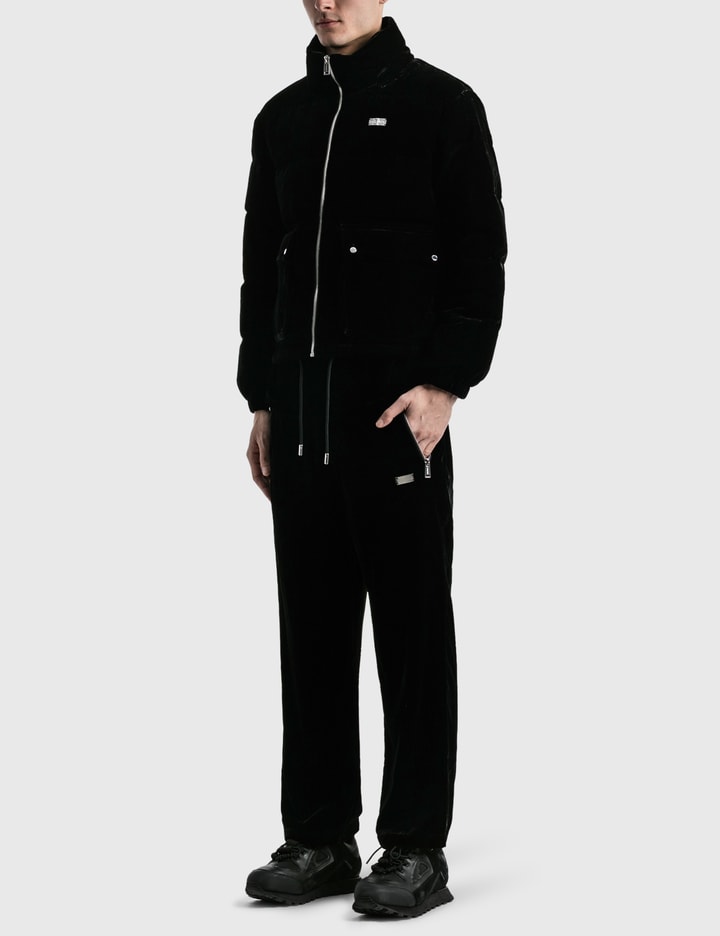 Drawstring Velvet Straight Pants Placeholder Image