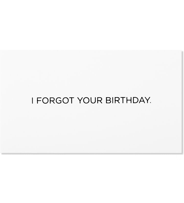 "I Forgot Your Birthday" Engraved Calling Cards Placeholder Image