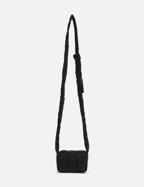 Cassette mini padded intrecciato leather shoulder bag