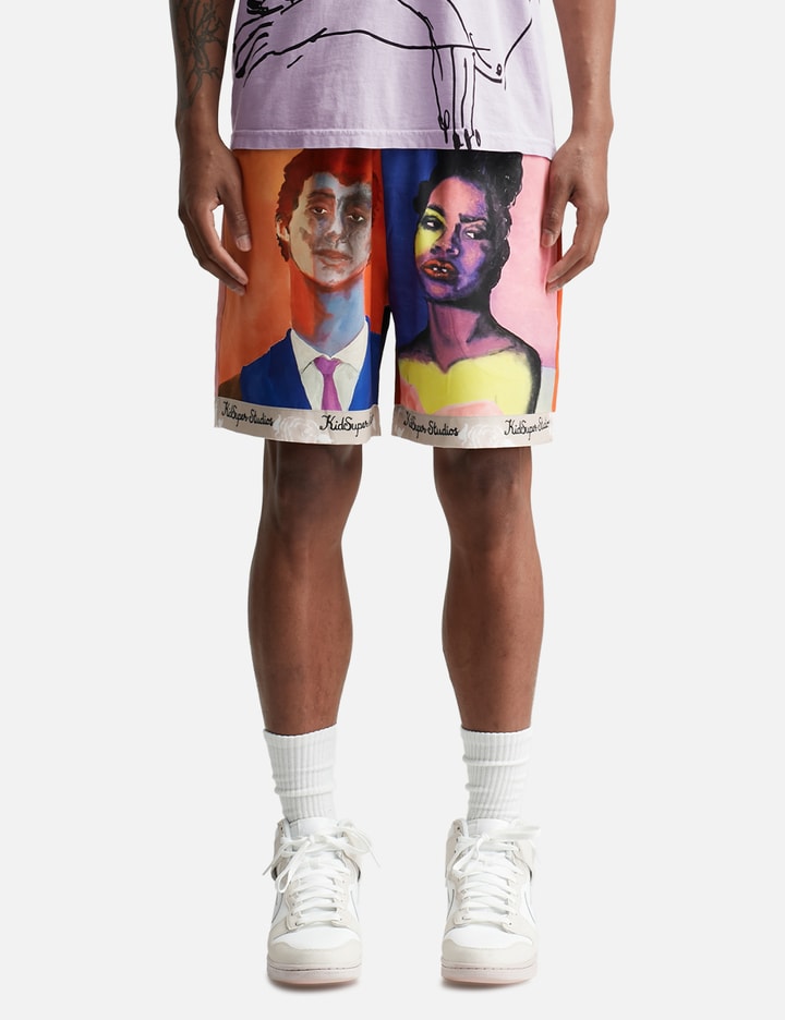 BOY & GIRL PAINTED PORTRAIT SHORTS Placeholder Image