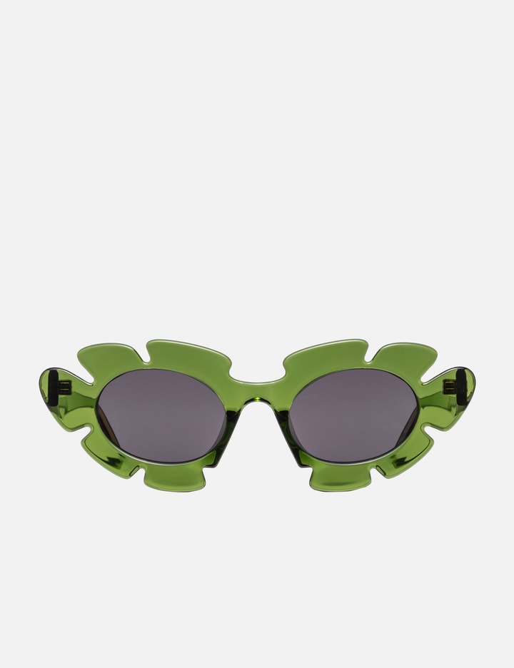 Loewe Flower Sunglasses In Green