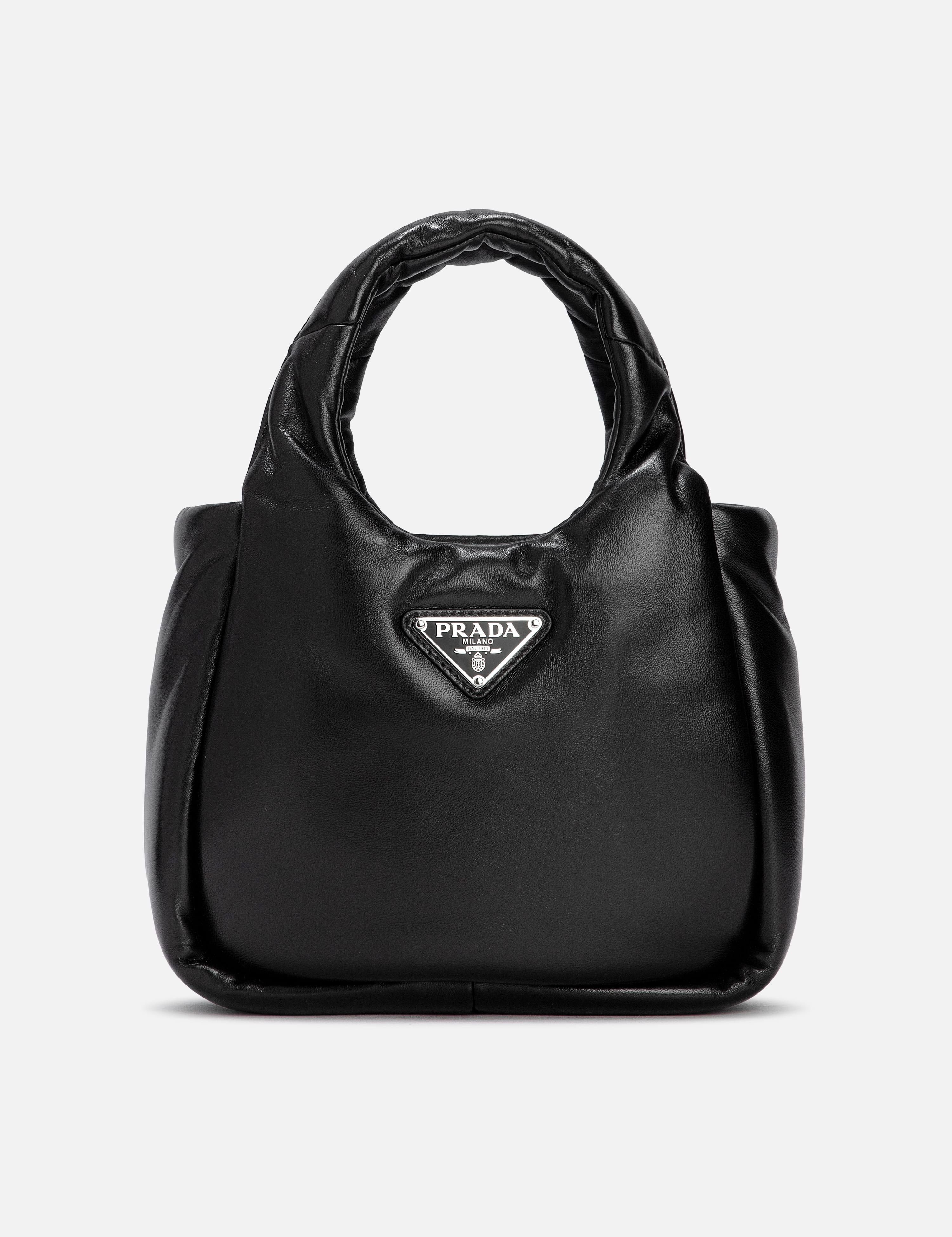 PRADA Leather Cut Out Shopper with Wooden Handles | COCOON