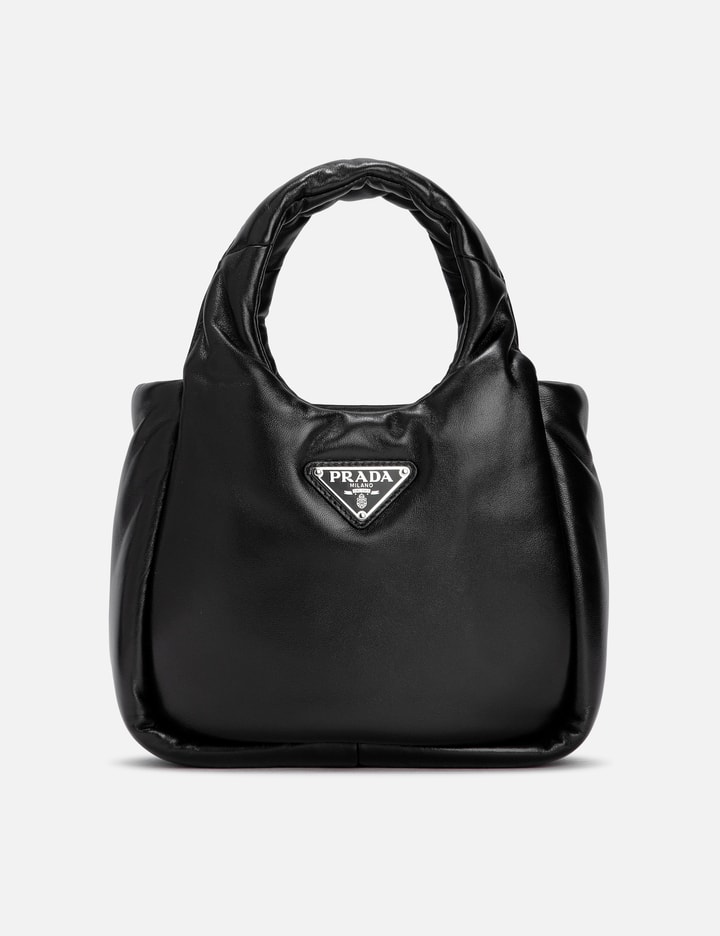 Shop Prada Small Padded  Soft Nappa-leather Bag In Black