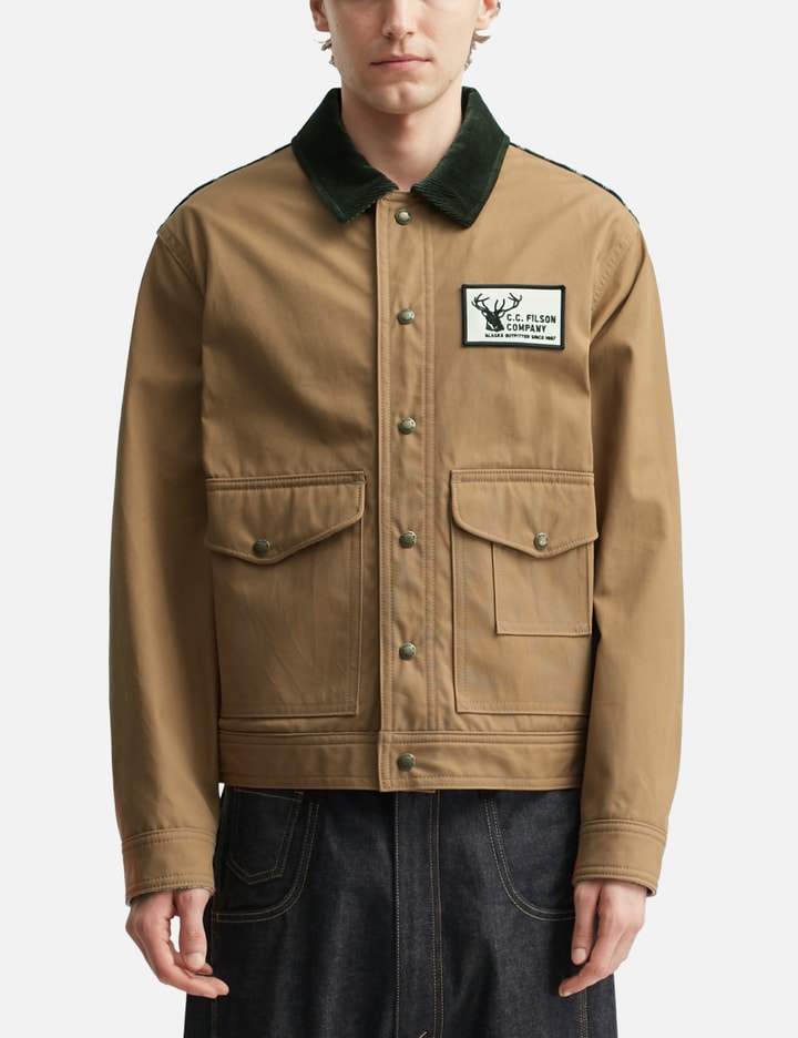Junya Watanabe Cotton Oxford X Wool Nylon Check Filson Jacket In Brown