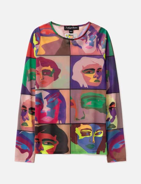 KidSuper Faces Printed Mesh Shirt