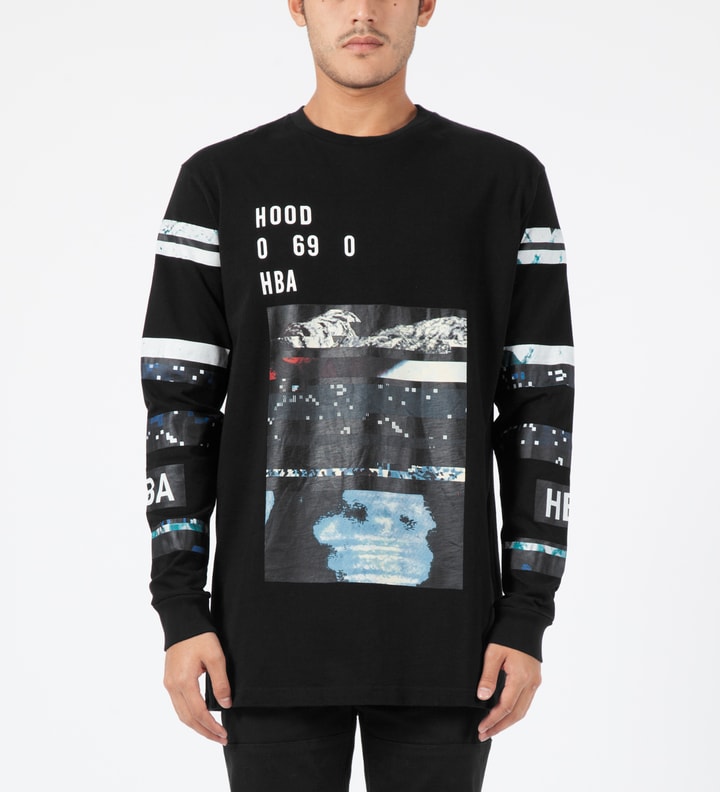 Black Layered Graphic L/S T-Shirt Placeholder Image