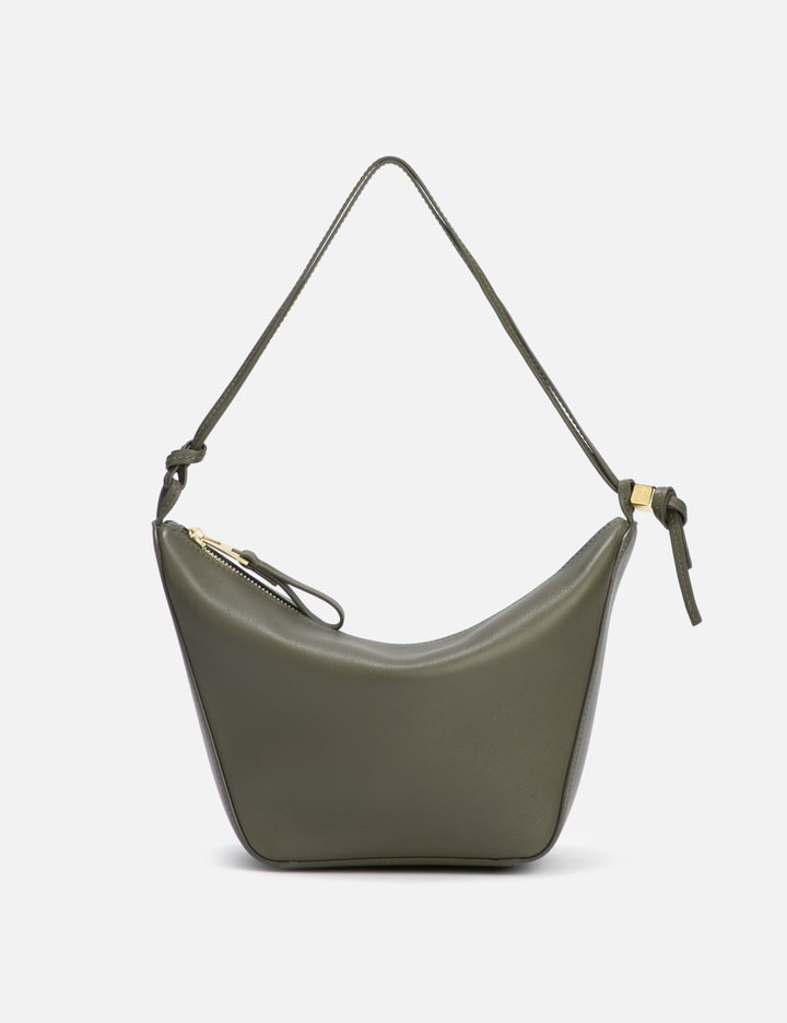 Loewe Mini Hammock Hobo Bag In Classic Calfskin In Green