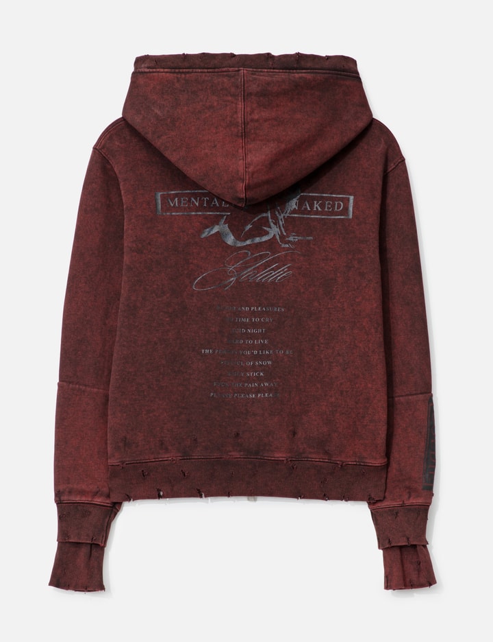 Distressed GC Curved Red Zipper Hoodie Placeholder Image