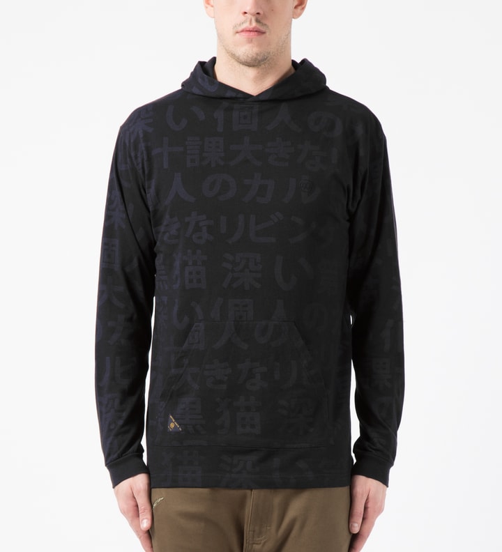 Black Kanji Hooded T-Shirt Placeholder Image