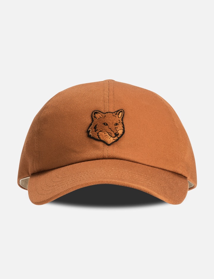 Maison Kitsuné Bold Fox Head Cap In Brown