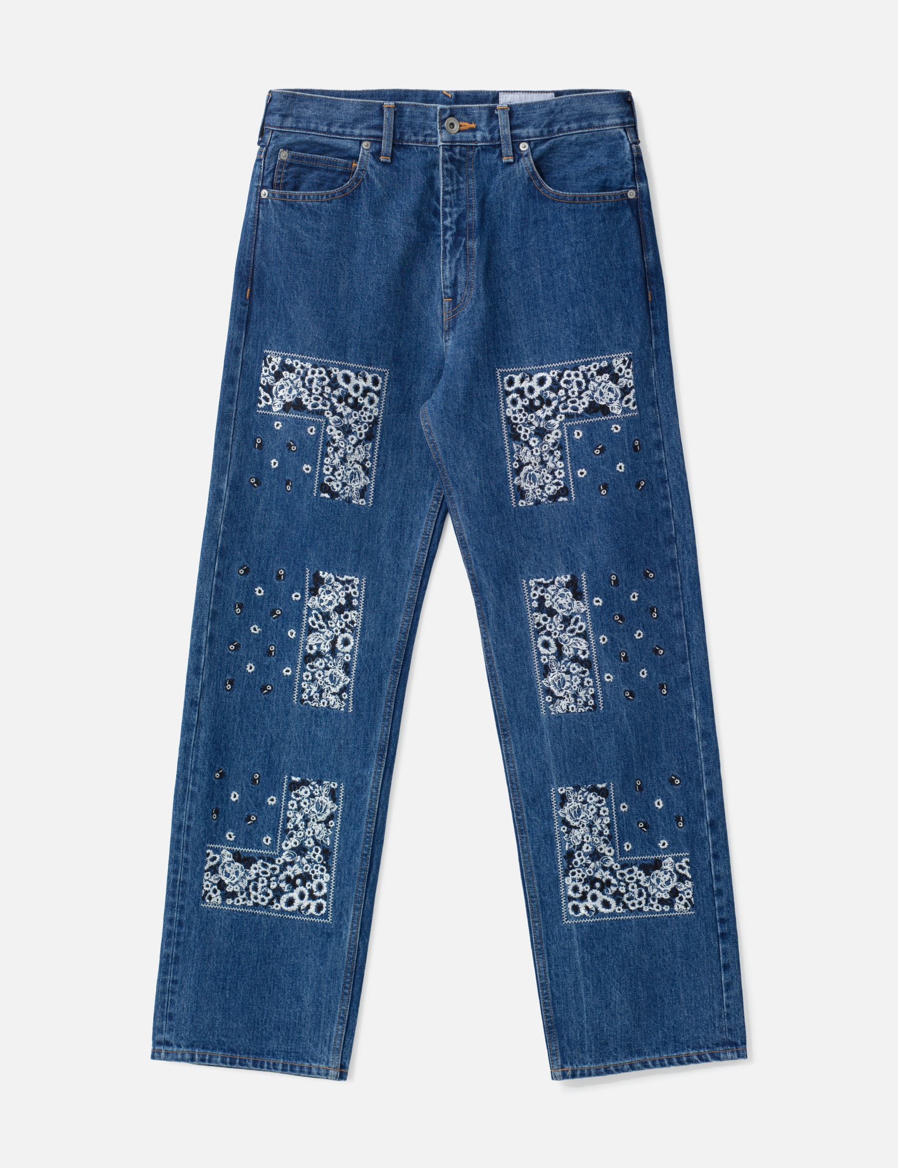 Bandana Embroidery Denim Pants view 16
