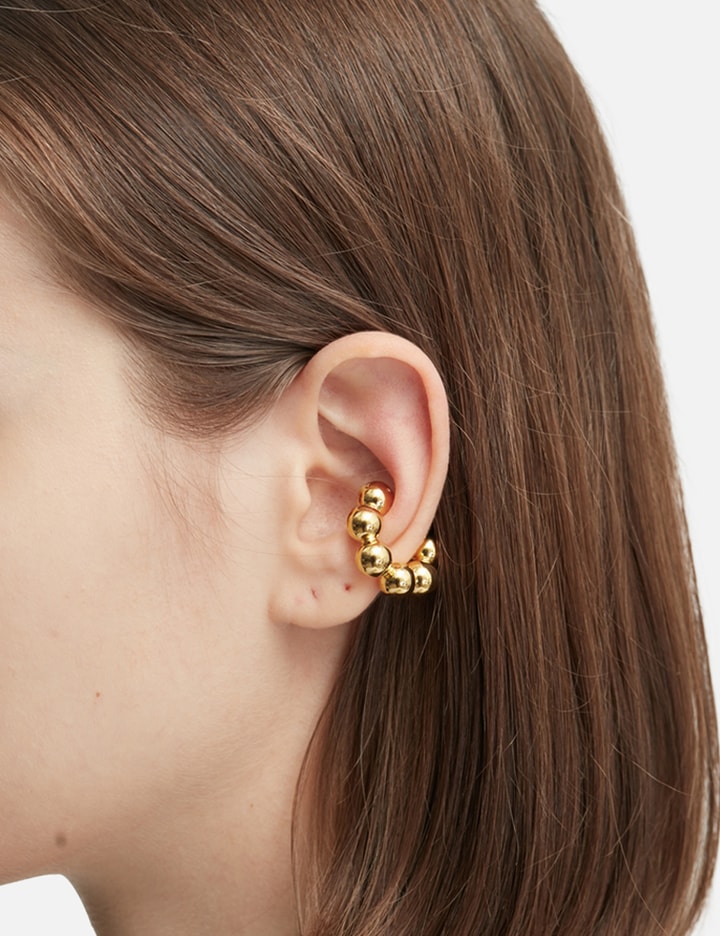 GOLD PLATED SILVER BALLS EAR CUFF Placeholder Image