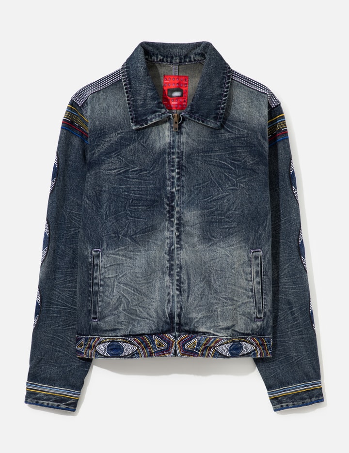 KidSuper Gemstone Eye Embroidery Jean Jacket