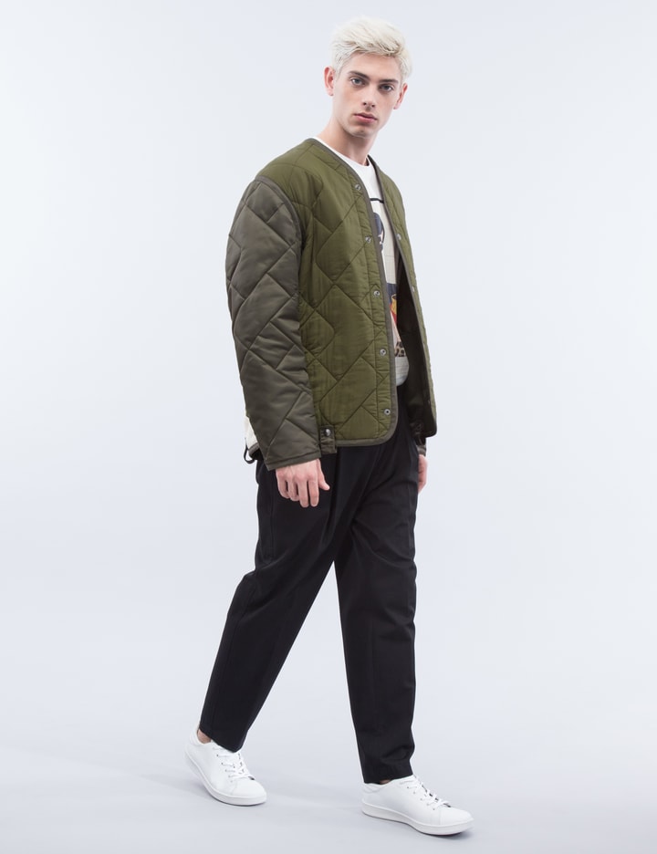 Crochet Back Quilted Military Jacket Placeholder Image