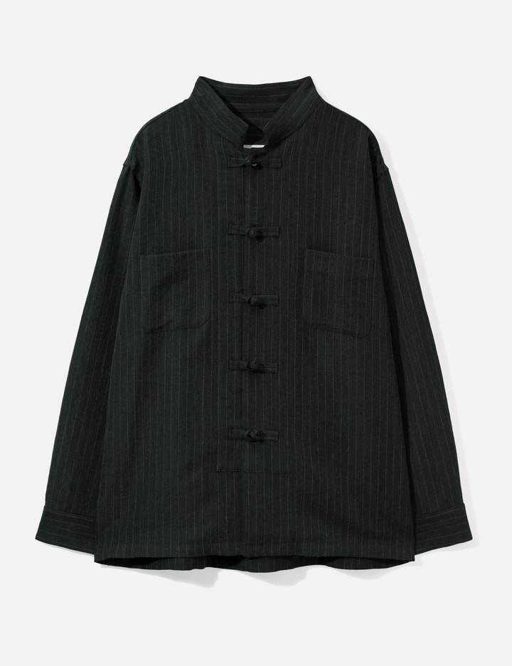 NÒMARHYTHM TEXTILE Pinstripe Double Button Shirt