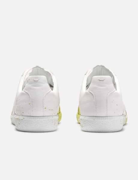 Replica White Paint Sneakers Black